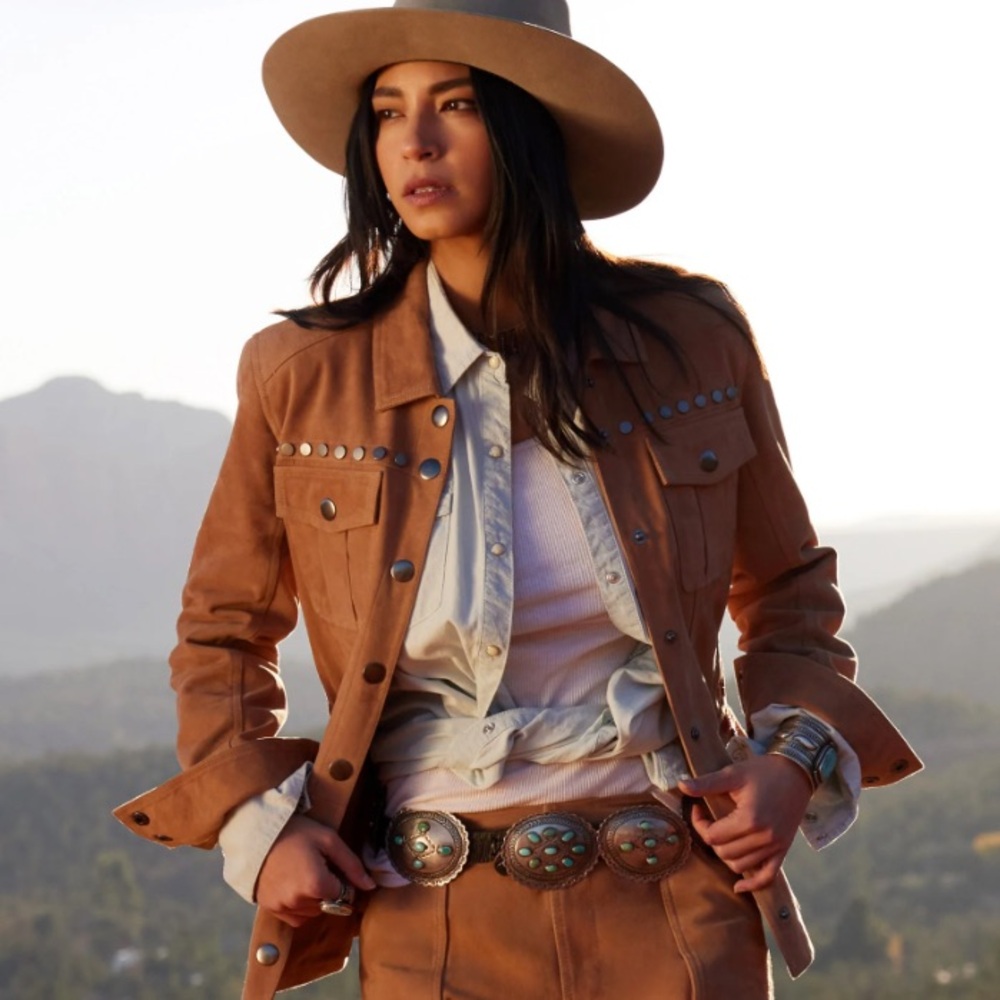 Double D Ranch Desert Valley Trading Leather Jacket embroidered beaded RTL $1095